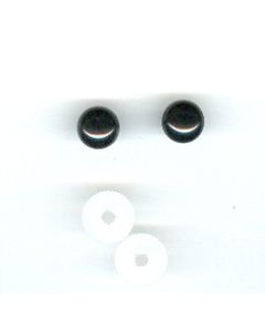 paire de yeux noirs 13,5 mm pour peluche