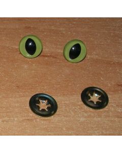 paire de yeux de chat 12 mm sécurisés-vert