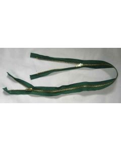 Fermeture zippée double ouverture métal 70 cm vert bouteille