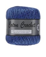 Pelote de 50 g de coton mercerisé n°10 bleu 022