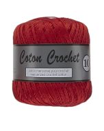 Pelote de 50 g de coton mercerisé n°10 rouge coquelicot 043