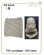 Snood Comfort6 point 281 en kit à tricoter ou déjà tricoté main