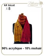 Echarpe Comfort Line en kit ou déjà tricotée main
