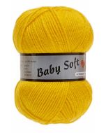 pelote 50 g Baby soft uni de Lammy 371 jaune genêt 