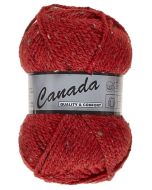 pelote 50 g canada tweed de lammy 435 rouge moucheté