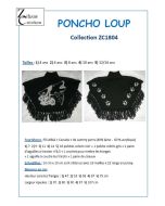 FICHE TRICOT poncho loup