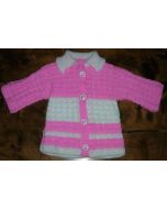 kit tricot 8755 - veste layette en baby soft