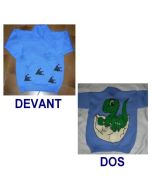 kit tricot 8962 - pull jacquard dinosaure 6 ans à 14 ans
