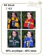 Kit tricot écharpe style Harry Potter en Canada