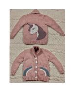 kit tricot 9369 - gilet licorne 6 ans ou 8/10 ans