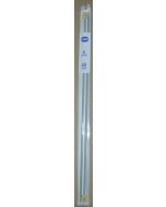1 paire d'aiguilles à tricoter n°4 métal -  40 cm de long