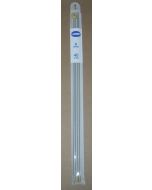 1 paire d'aiguilles à tricoter n°6 - 40 cm de long - métal