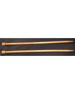 paire d'aiguilles à tricoter  bambou n°5 - 33 cm de long