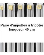 1 paire d'aiguilles à tricoter 40 cm de long