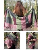 Kit tricot 8753 - Grande écharpe patchwork Canada 2 m x 60 cm