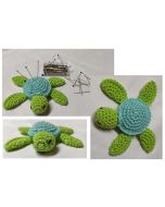 pique épingles tortue crocheté main + 10 épingles à tête