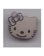 Bouton Hello Kitty 18 mm en plastique coloris gris 74