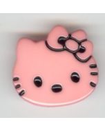 Bouton plastique Hello Kitty 28 mm coloris rose clair