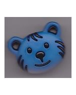 Bouton 28 mm tête ourson coloris bleu nattier