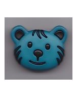Bouton 28 mm tête ourson coloris colvert
