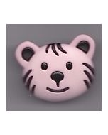 Bouton 28 mm tête ourson coloris rose