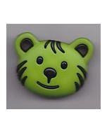 Bouton 28 mm tête ourson coloris vert