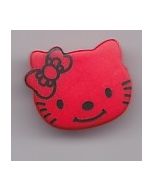 Bouton Hello Kitty 18 mm en plastique coloris rouge 48