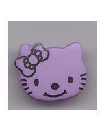 Bouton Hello Kitty 18 mm en plastique coloris violet 60